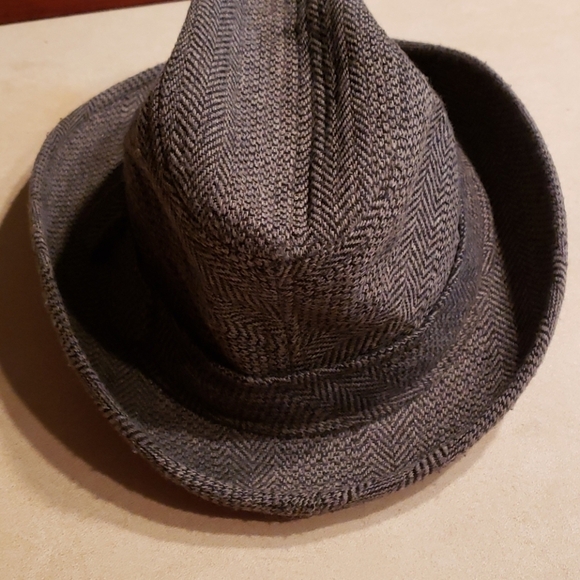 BEE Hats USA Fedora Wool Herringbone Black & Grey - Picture 3 of 9